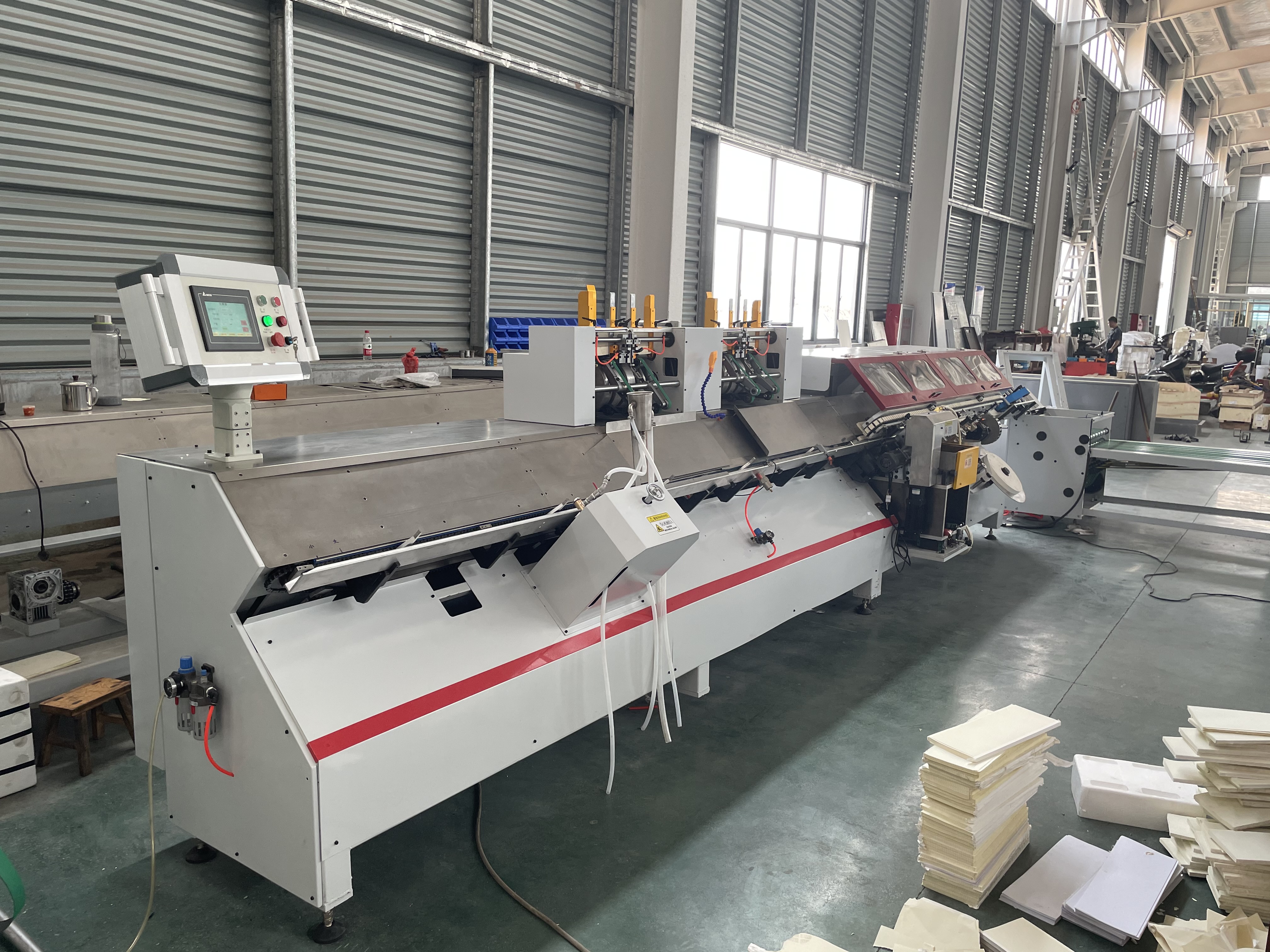 Hot Melt Glue Paper Tape Binding Machine With End Papering Machine